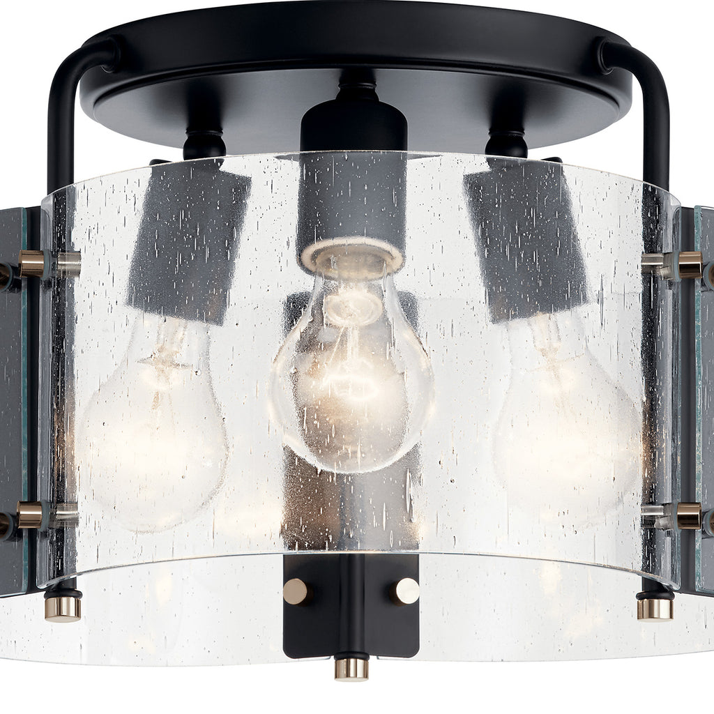 Kichler 42954BK Black Semi-Flush Mount image 2