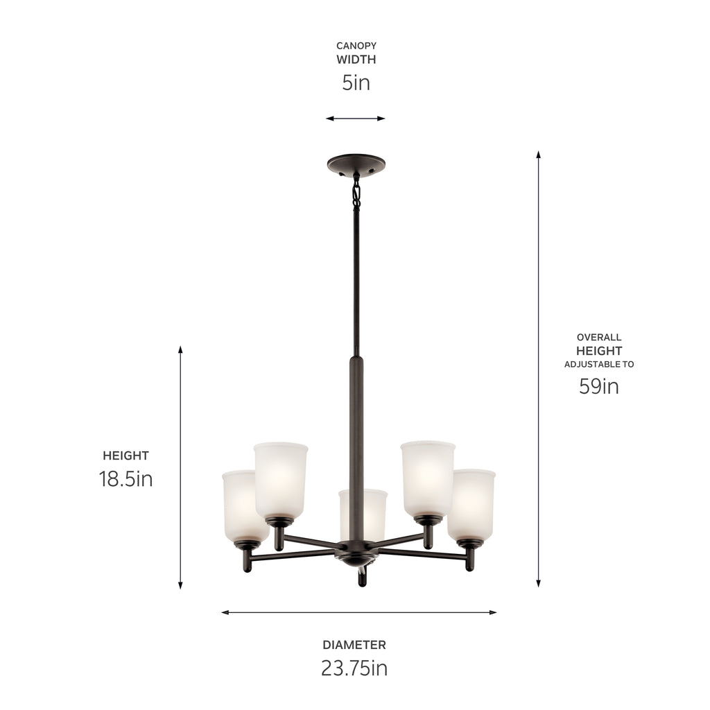 Kichler 43671OZ Bronze Chandelier image 4