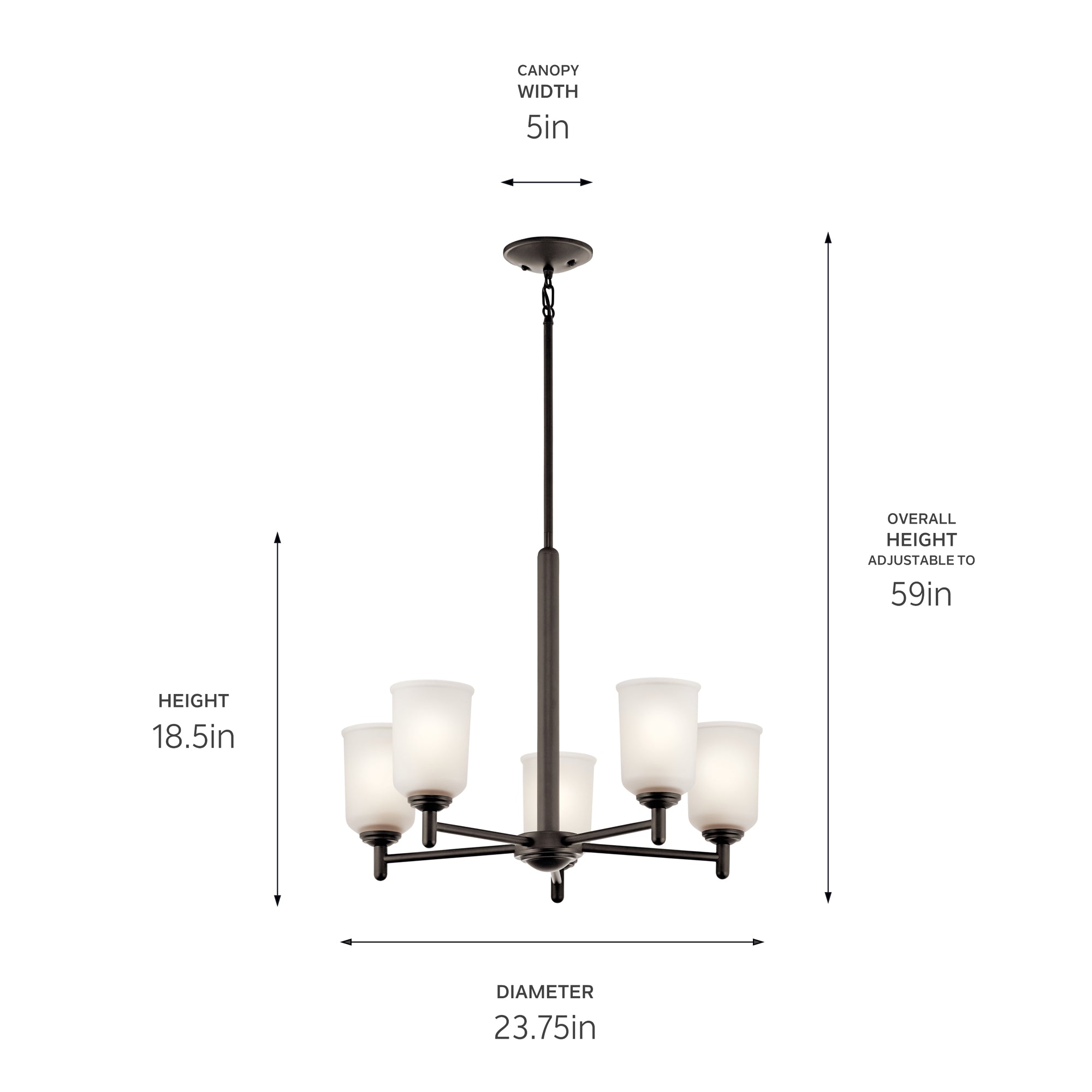 Kichler 43671OZ Bronze Chandelier image 4