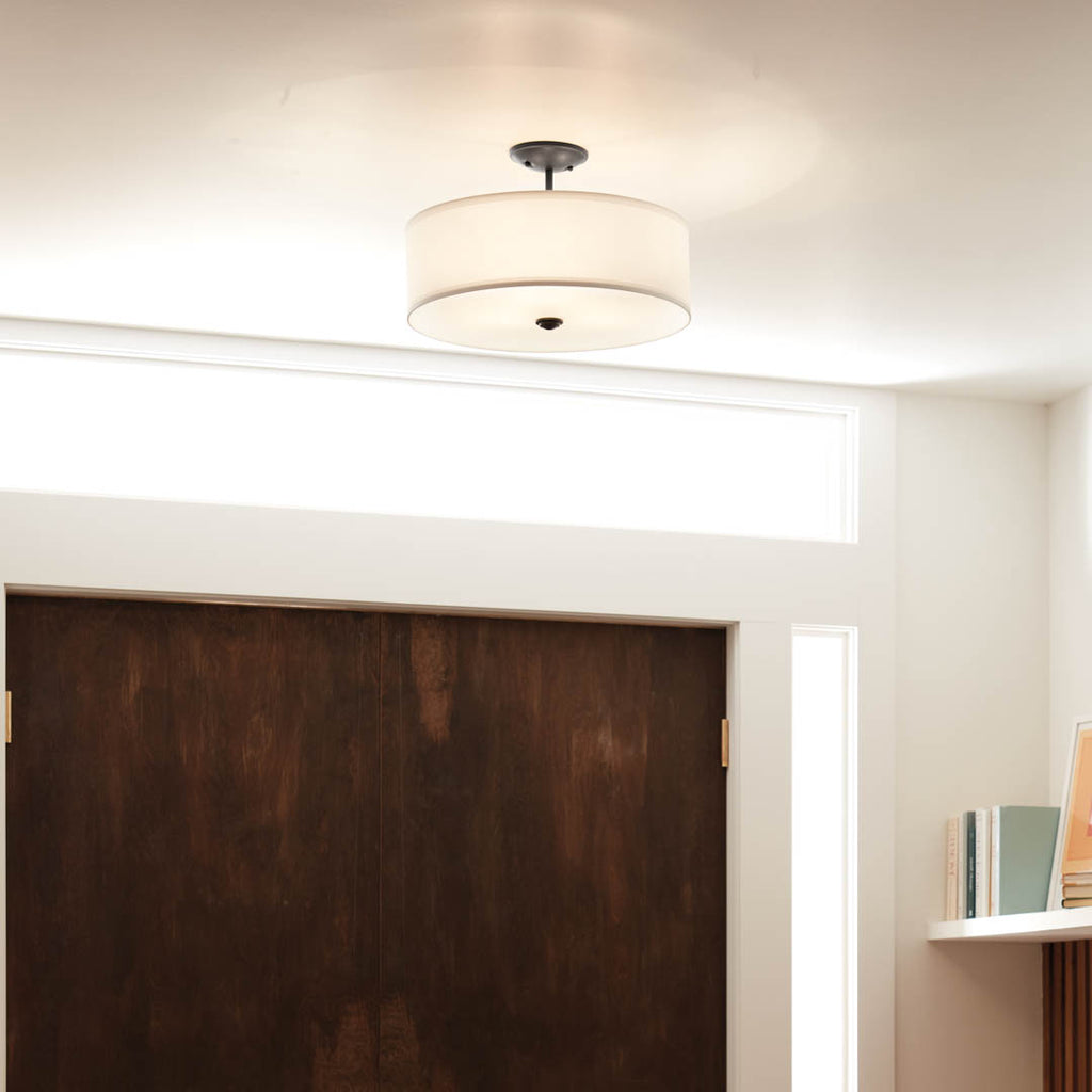 Kichler 43675BK Black Semi-Flush Mount image 1