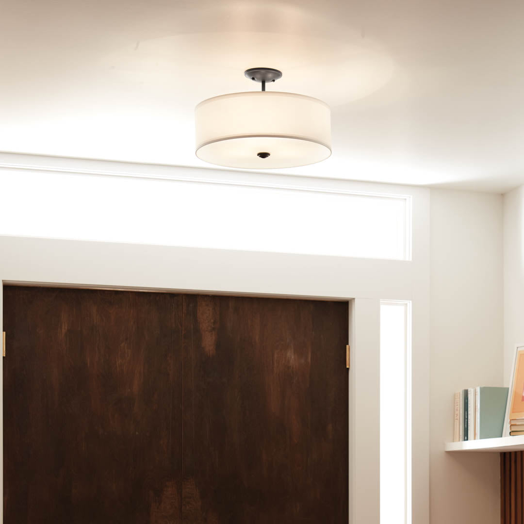 Kichler 43675BK Black Semi-Flush Mount image 1