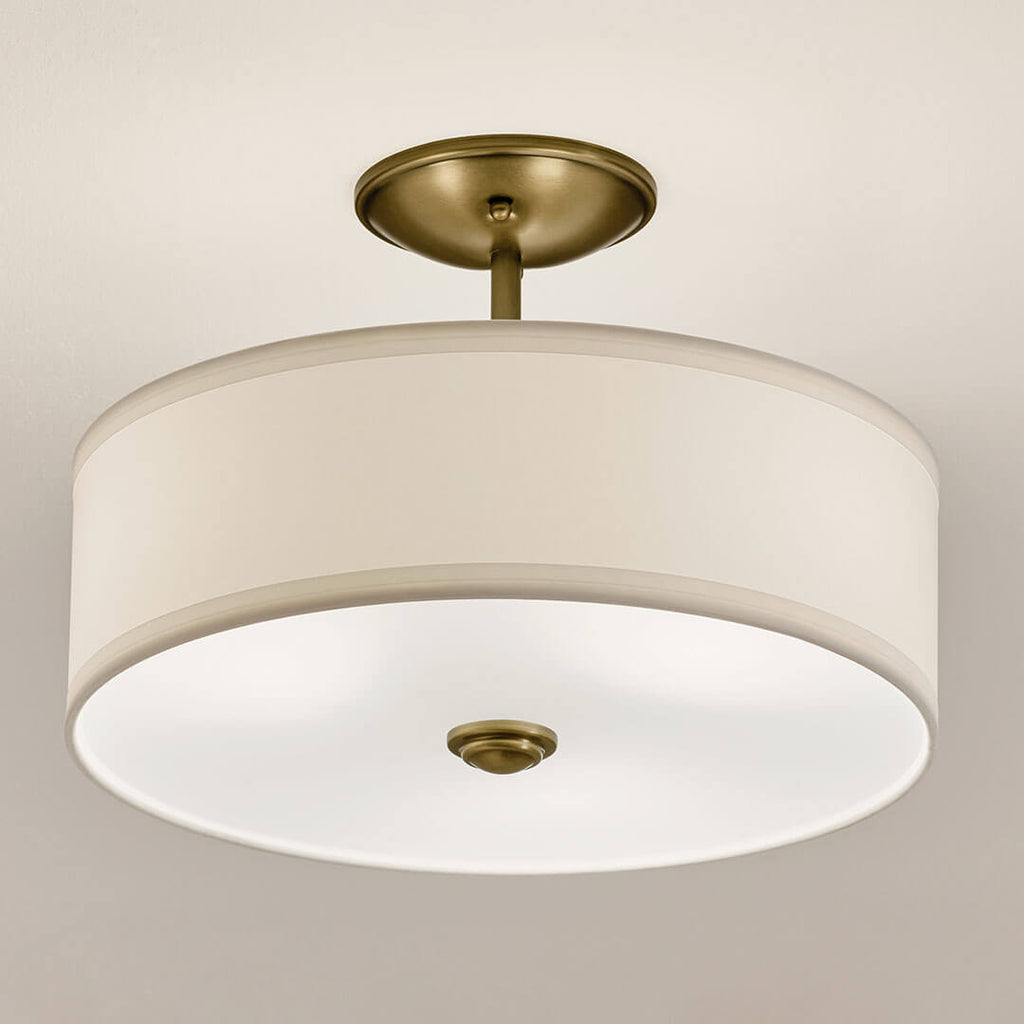 Kichler 43675NBR Gold Semi-Flush Mount image 1