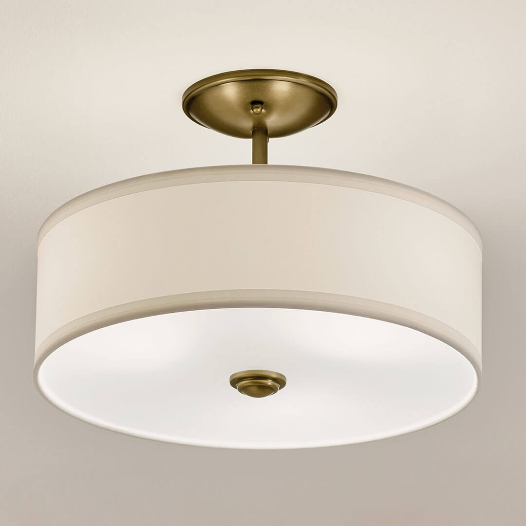 Kichler 43675NBR Gold Semi-Flush Mount image 1