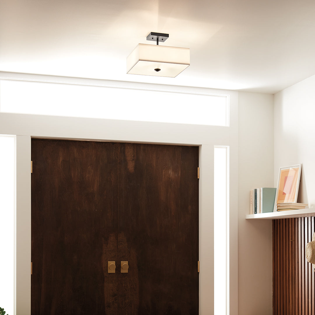 Kichler 43691BK Black Semi-Flush Mount image 1