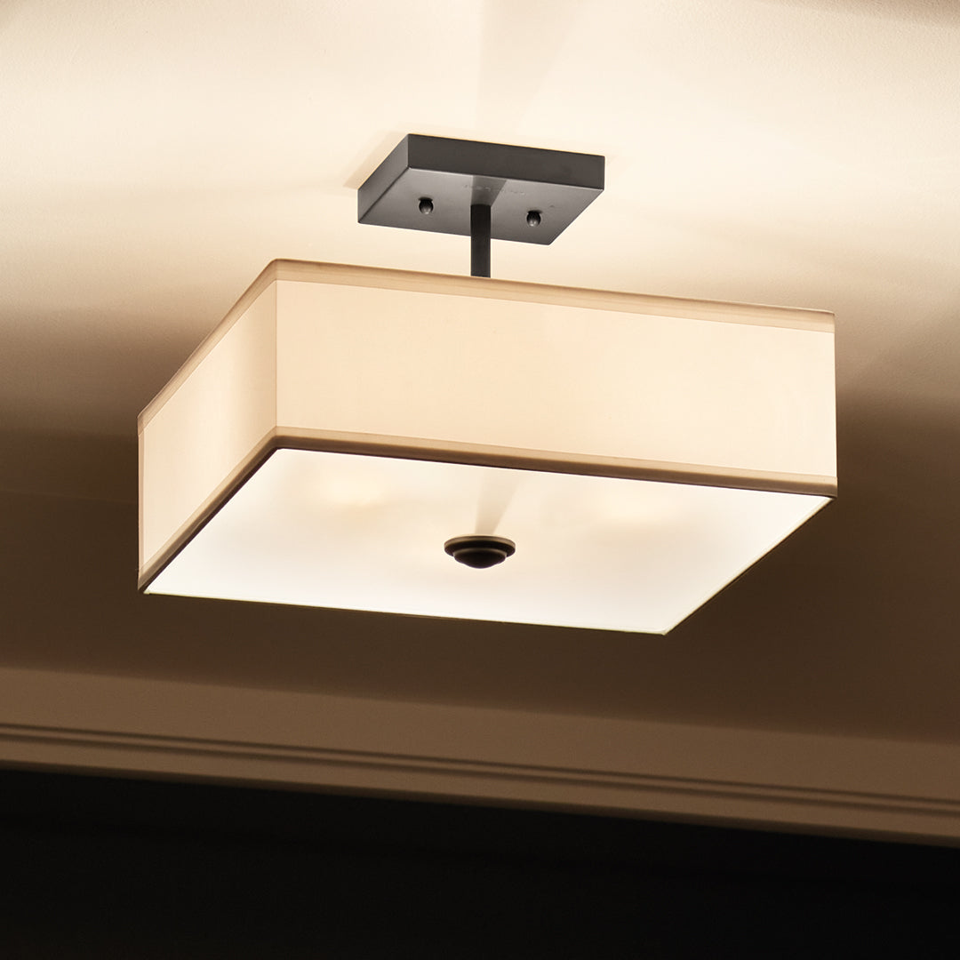 Kichler 43691BK Black Semi-Flush Mount image 3