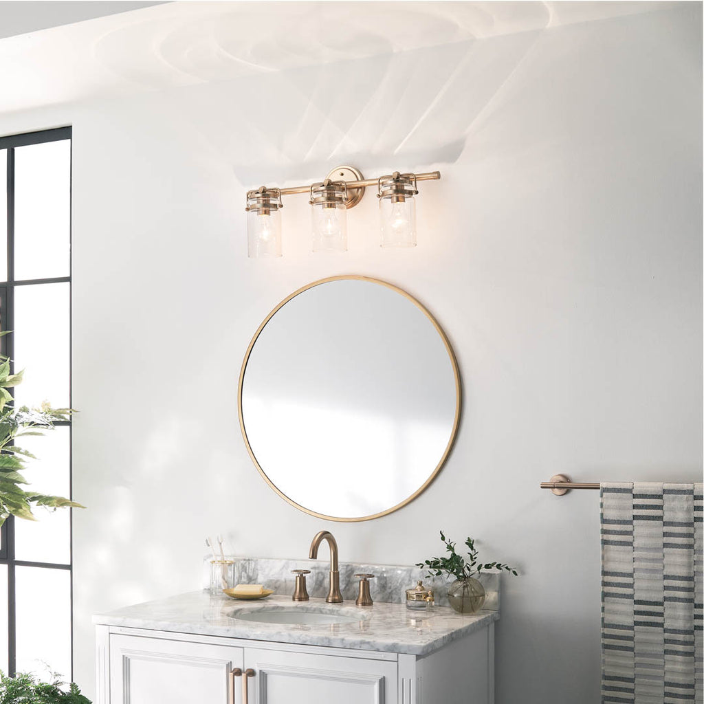 Kichler 45689CPZ Gold Vanity Light image 2
