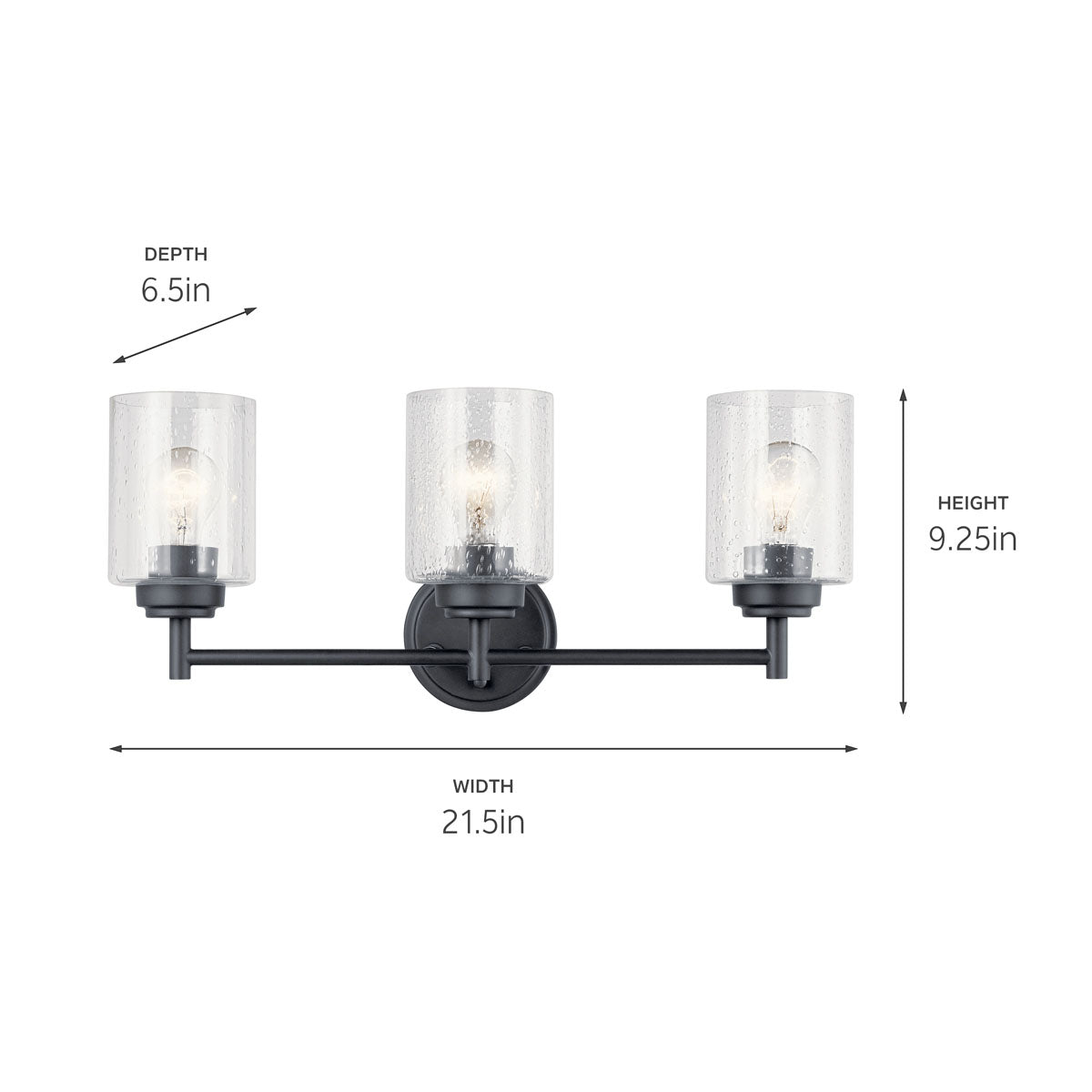 Kichler 45886BK Black Vanity Light image 4