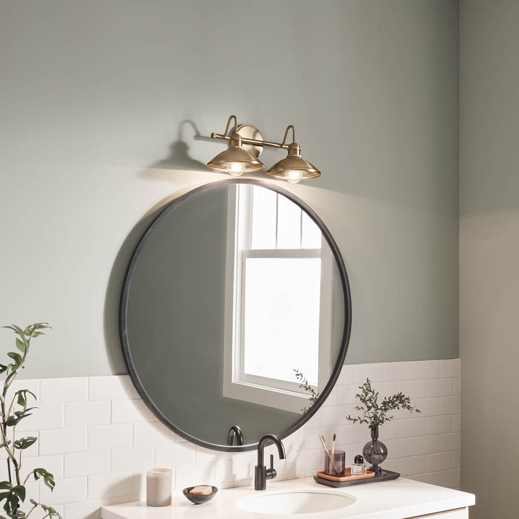 Kichler 45944CPZ Gold Vanity Light image 2