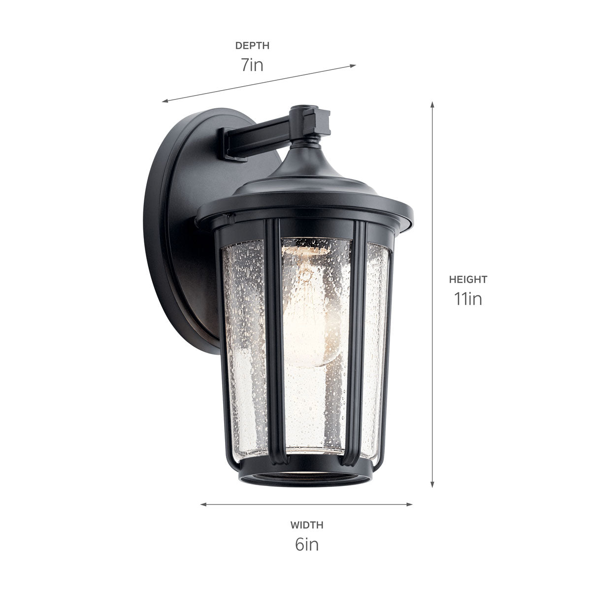 Kichler 49892BK Black Exterior Porch Light image 4