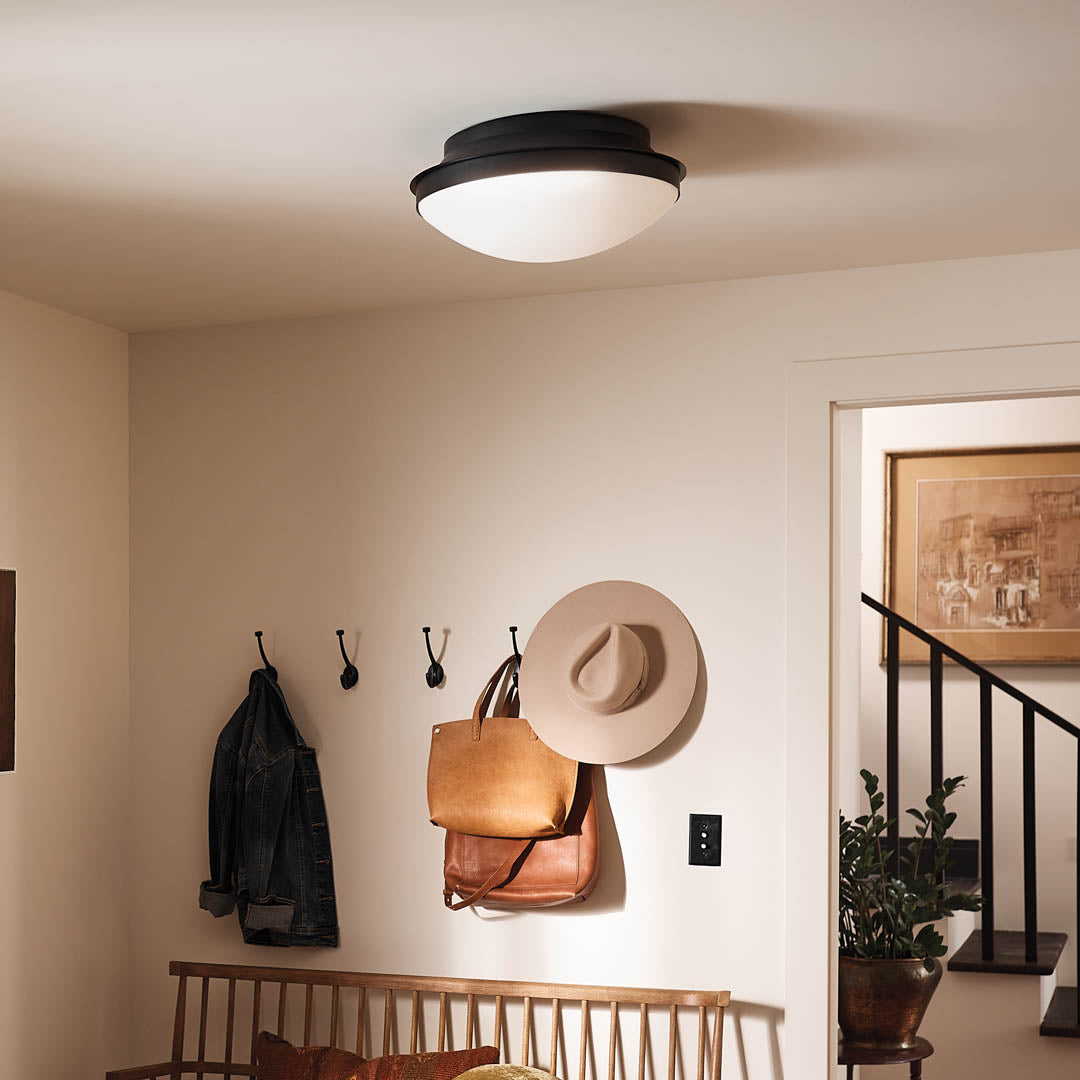 Kichler 52545BK Black Flush Mount image 1