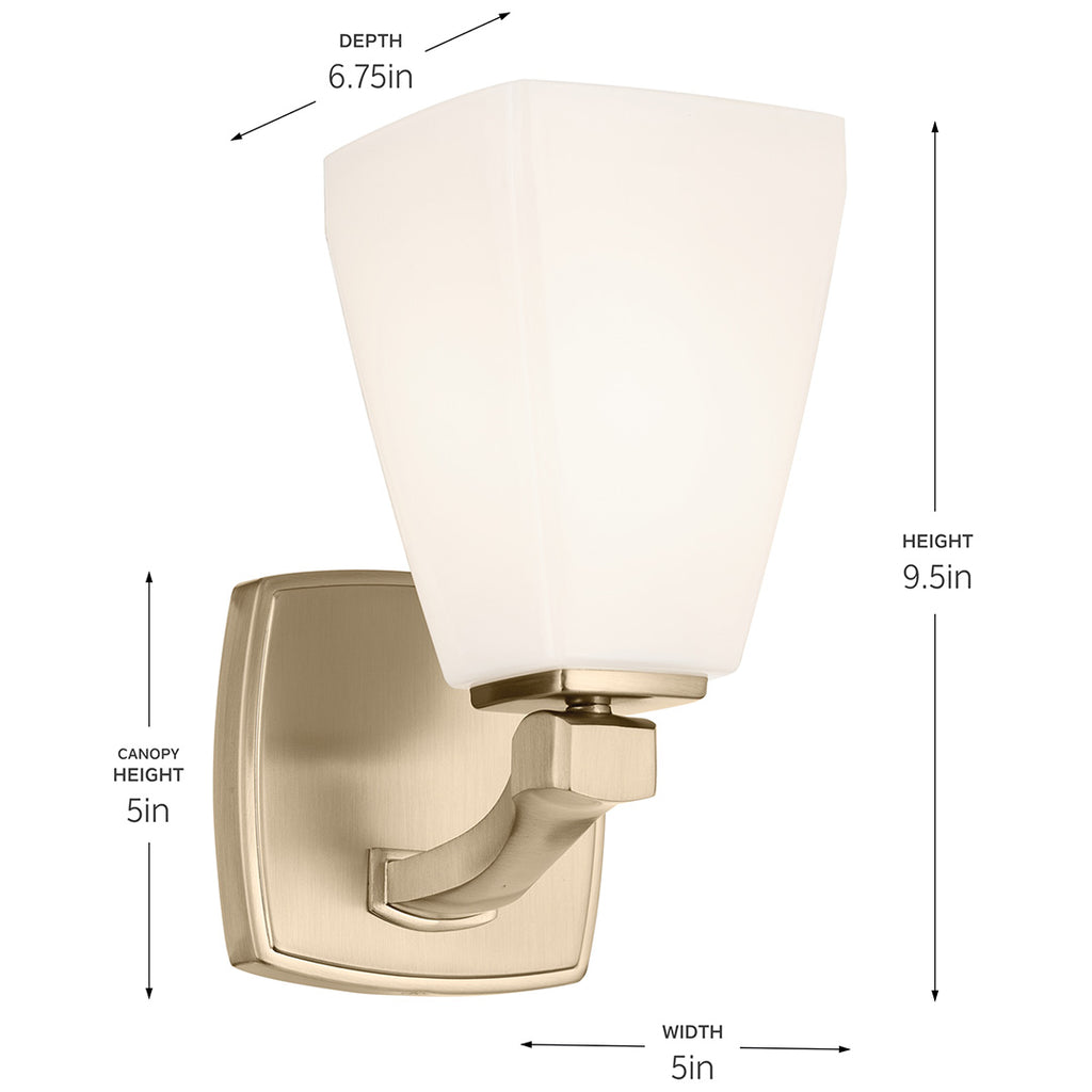 Kichler 55214CPZ Gold Wall Sconce image 5