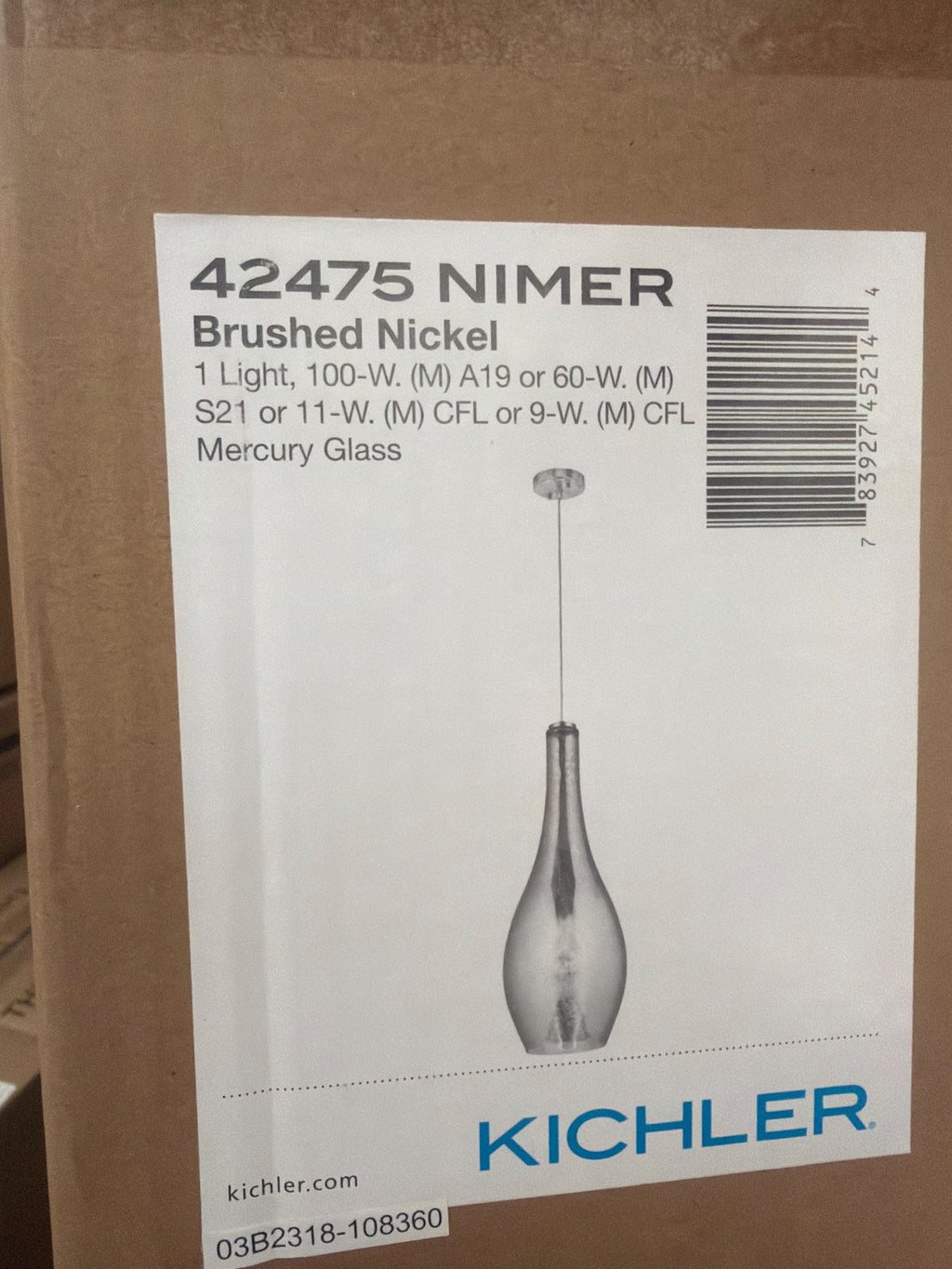 Kichler 42475NIMER Nickel Pendant image 3