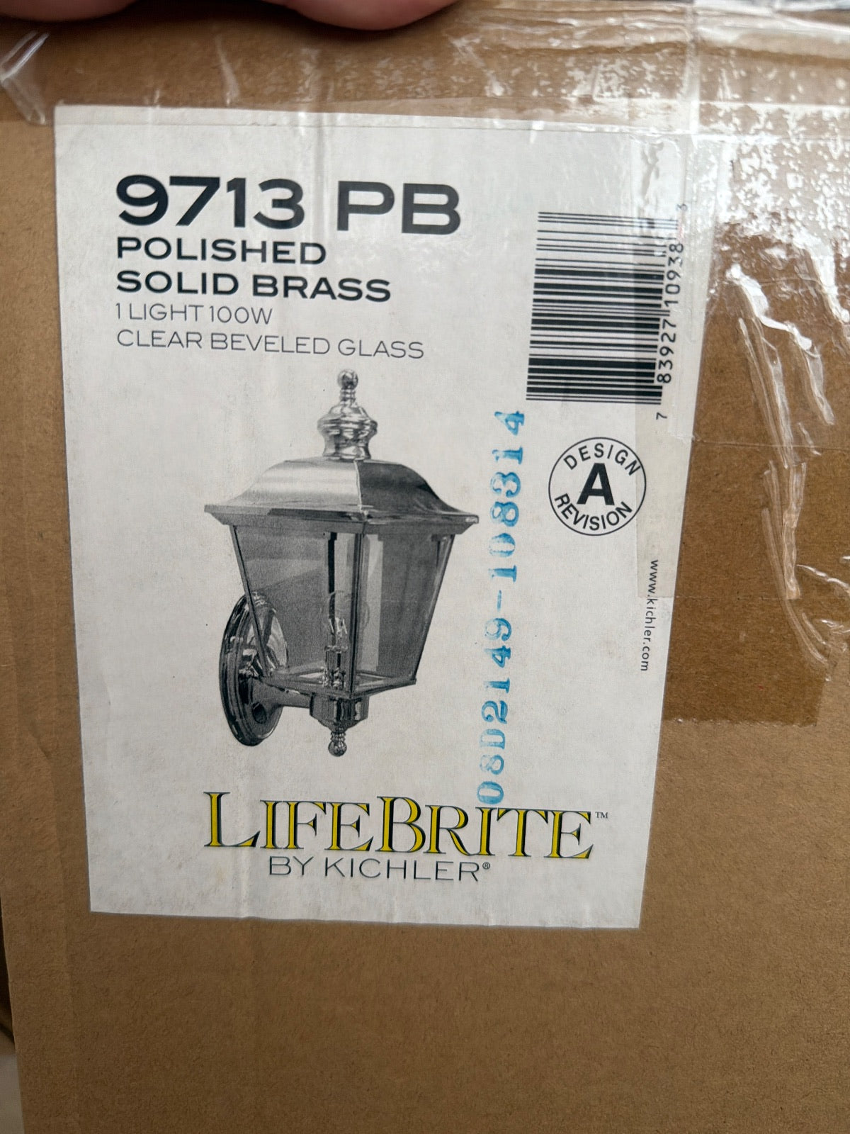 Kichler 9713PB Gold Exterior Porch Light image 5