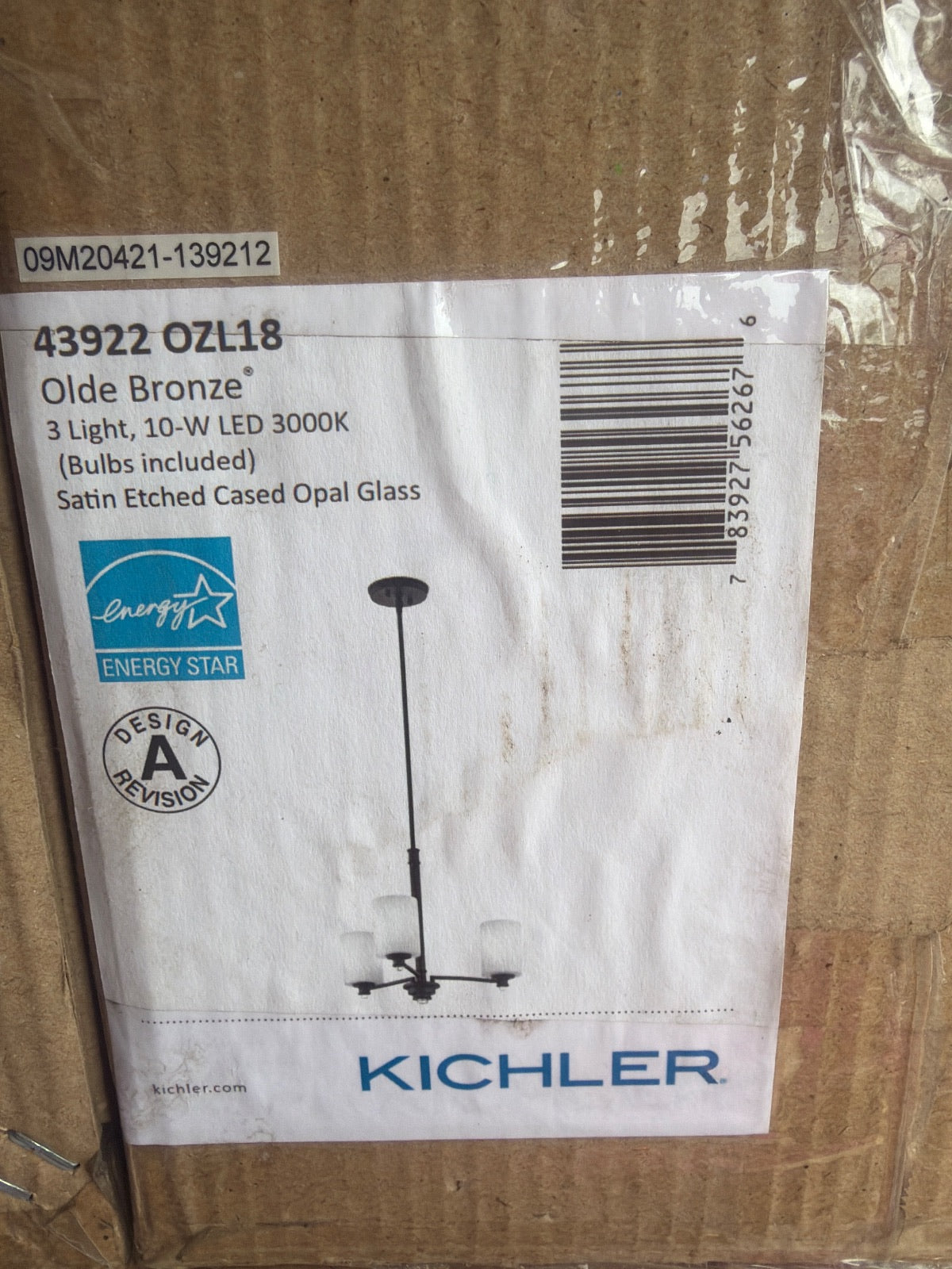 Kichler 43922OZL18 Bronze Chandelier image 3