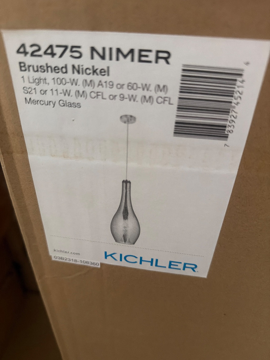 Kichler 42475NIMER Nickel Pendant image 3