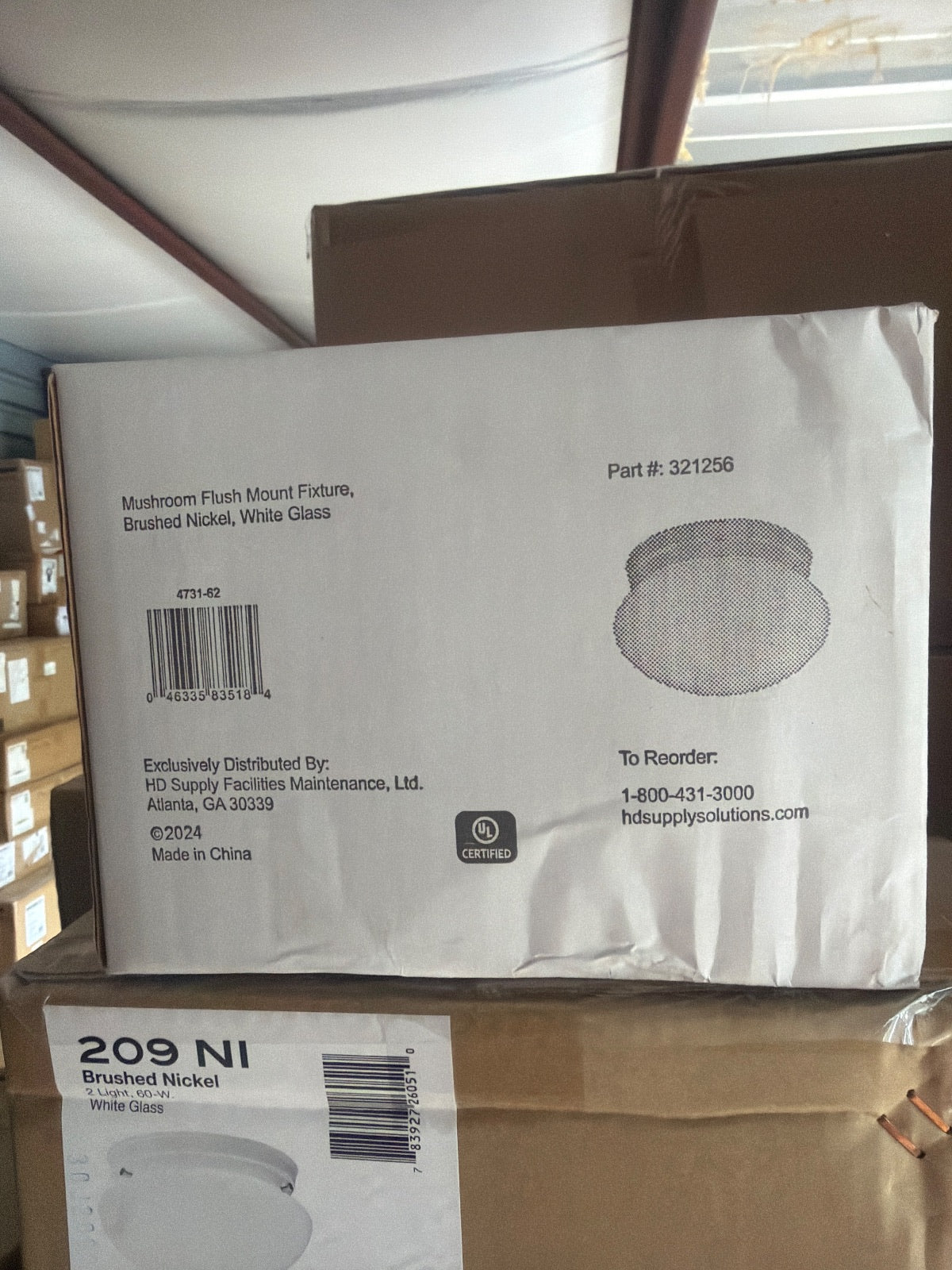 Generic Private Brand 4731-62 / 321256 Nickel Flush Mount image 3