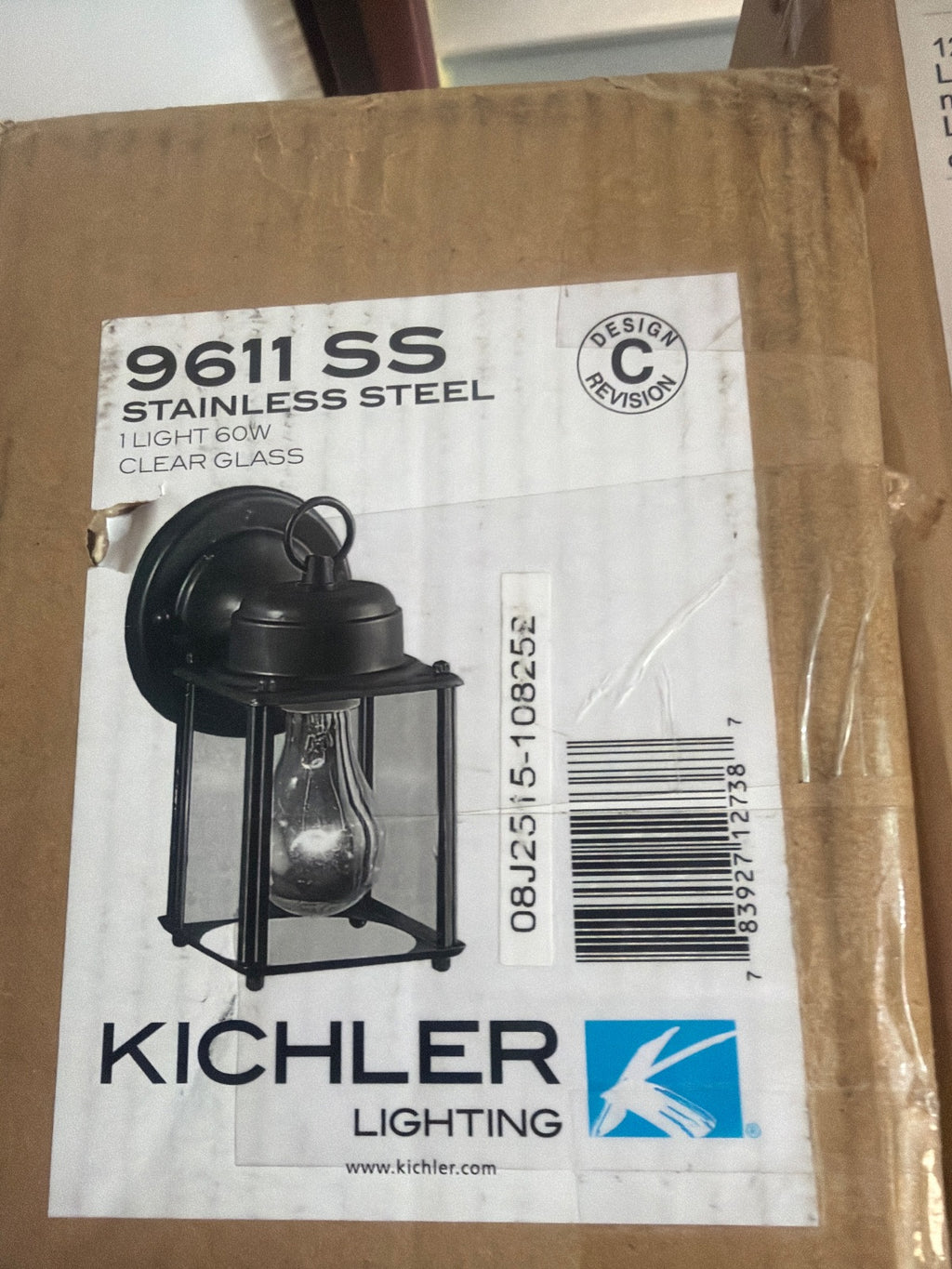 Kichler 9611SS Silver Exterior Porch Light image 5
