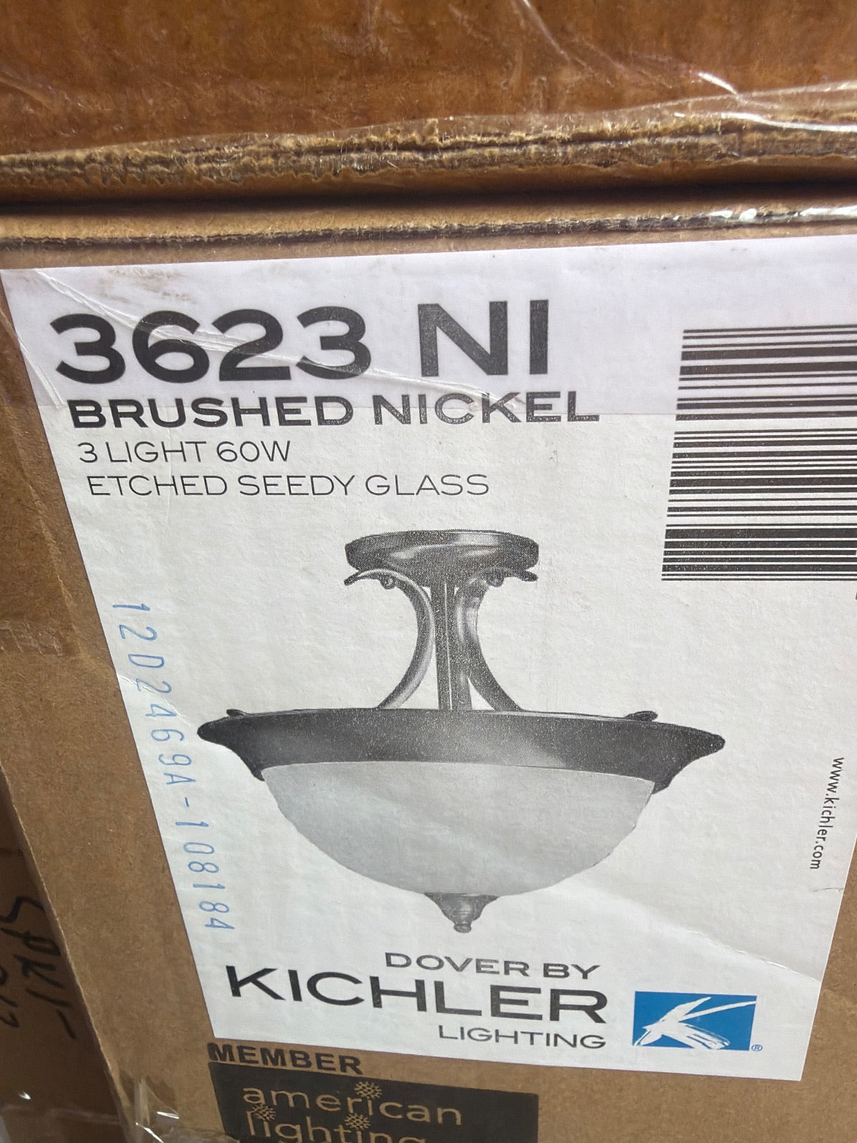 Kichler 3623NI Nickel Semi-Flush Mount image 5