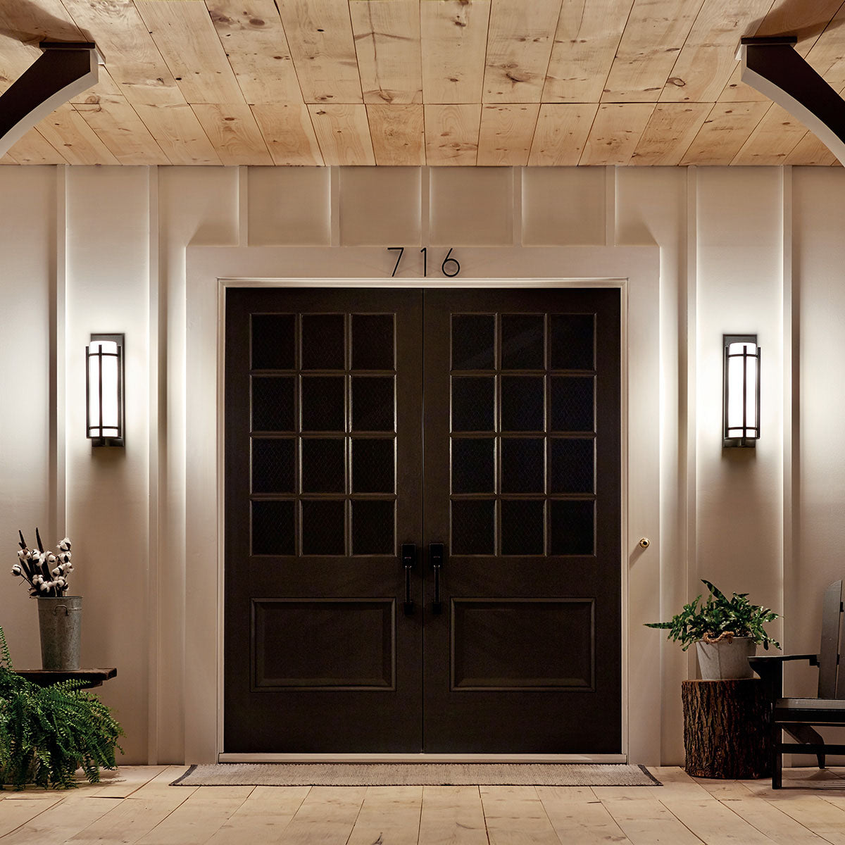 Kichler 49120AVI Black Exterior Porch Light image 4