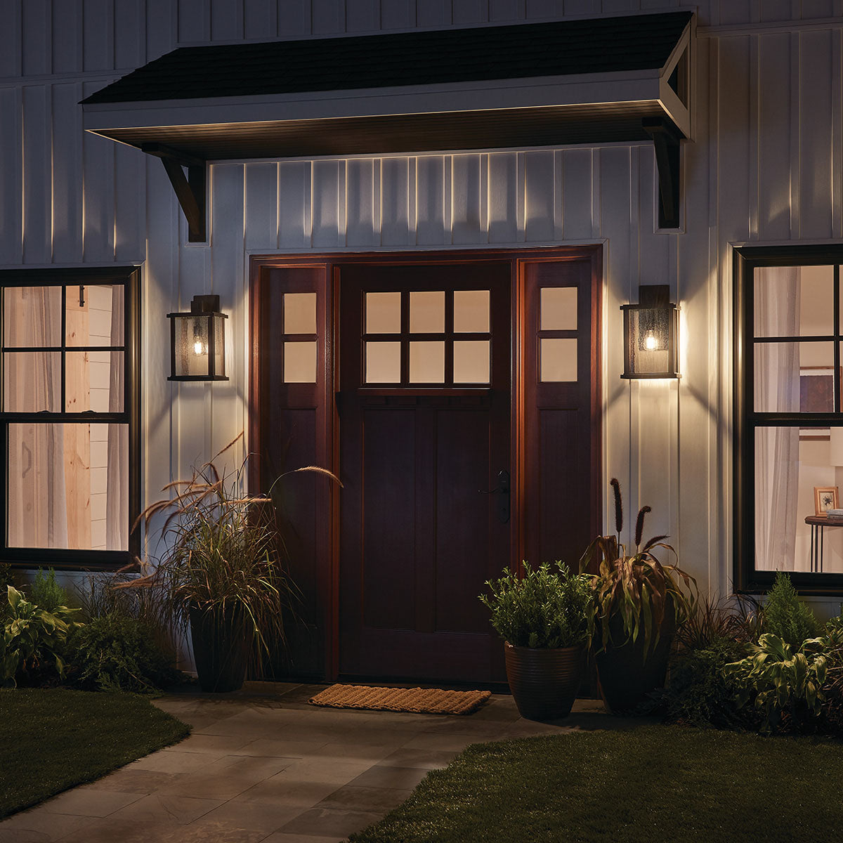 Kichler 59018BK Black Exterior Porch Light image 4